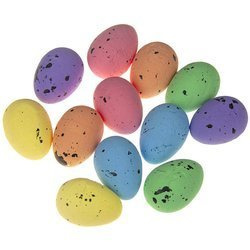 Mehrfarbig STYROPOREIER Ostern Dekoration Ostereier 12 Stück, 3 x 4 cm