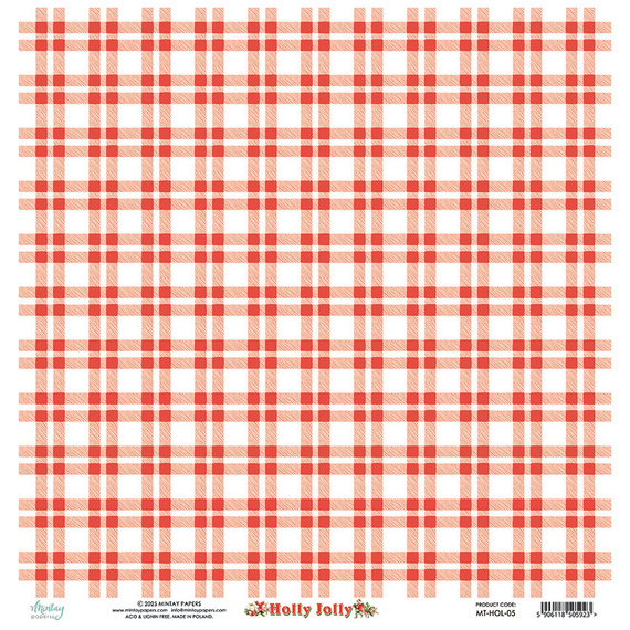 Scrapbooking Papier 30x30 - Mintay - Holly Jolly 05