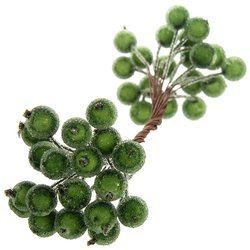 Gefrostete Beeren - grün- 1 Zweig mit 40 Beeren