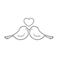 AGATERIA - Transparent Stempel Motivstempel Clear Stamp Birds in Love - Vögel 2 