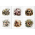 Reispapier-Set - ITD RSM024 6 Stück Teddybären