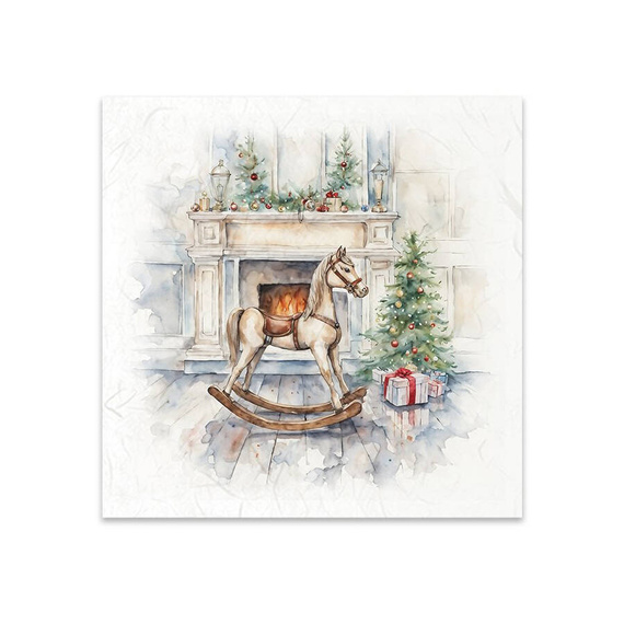 Scrapbooking-Bastelpapier-Set reisfeld - ITD - RSM133 Schaukelpferd Kamin