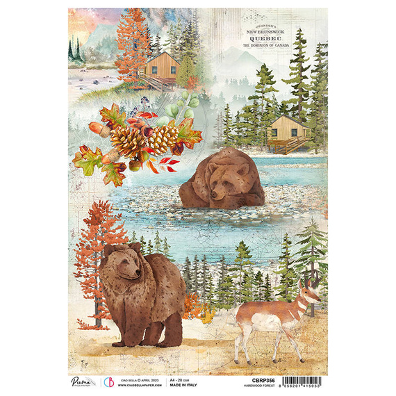 CIAO BELLA Reispapier Decoupage Bastelpapier Softpapier, Frau Schreibmaschine