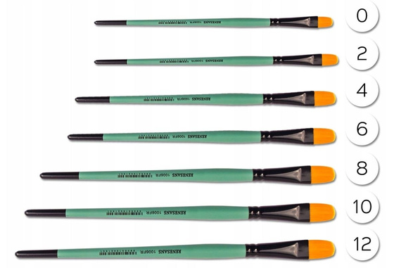 Renesans synthetische Katzenzungenbürste - Nr. 6