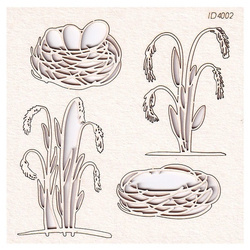 Dekorpappe Die Cut Chipboard Spring Prodigy - Gras'n'Nest SCRAPINIEC