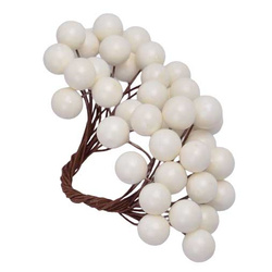 Beerenzweig - Gebrochenes Weiß - 1 Zweig mit 40 Beeren