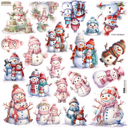 AUFKLEBER - ScrapLove - Niedlicher Schneemann