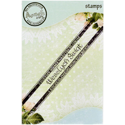 AGATERIA Polymerstempel Clear Stamp - Aufschrift auf der Schärpe PL - Wesołych Świąt