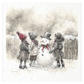 Reispapier-Set - Kinder, Weihnachtsbaum, Schneemann, Schlitten, Winter - RSM201 - Itd Collection