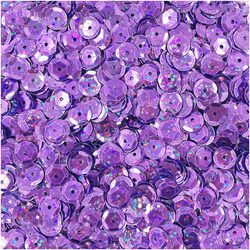 LOVEART SEQUINS für Handwerk Runde Lose holographisch Pailletten 9mm/15g, hell violett