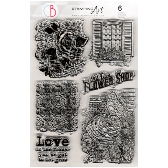 Acrylstempel 15x21 - Ciao Bella - Floral Elegance