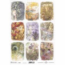 ITD Reispapier Decoupage Bastelpapier Kräutersammler R2081