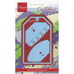 Stanzform Präge Stanzschablone Cutting Die - Marianne Design - Herzanhänger mit Herzen