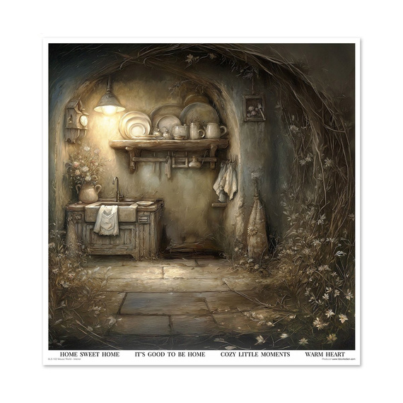 ITD COLLECTION Scrapbooking Papier Set 30x30 cm - Mouse World - Interior