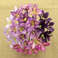 LILIEN 30mm 50Stk Scrapbooking Maulbeerpapier Blumen Flowers, violett mix