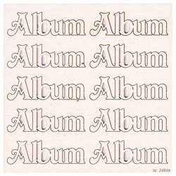 SCRAPINIEC Dekorpappe Die Cut Chipboard Dekoration Ornament, Inschrift Album 484