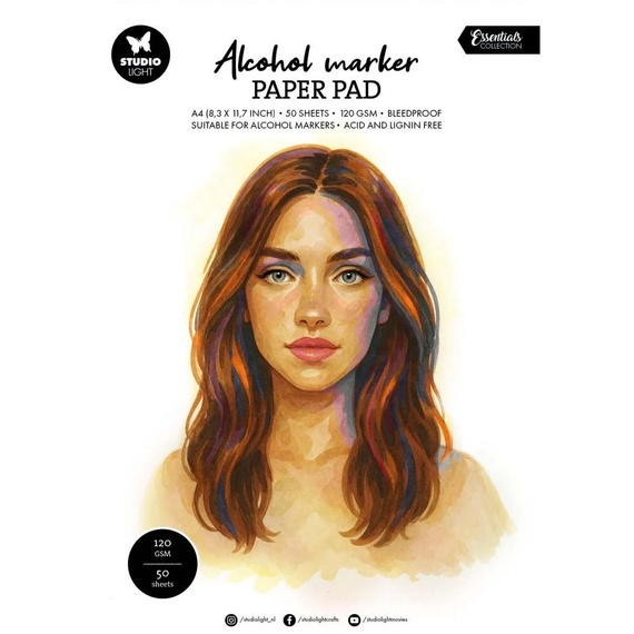 Papierblock für Alkoholmarker 120 g - Paper Pad - Studio Light