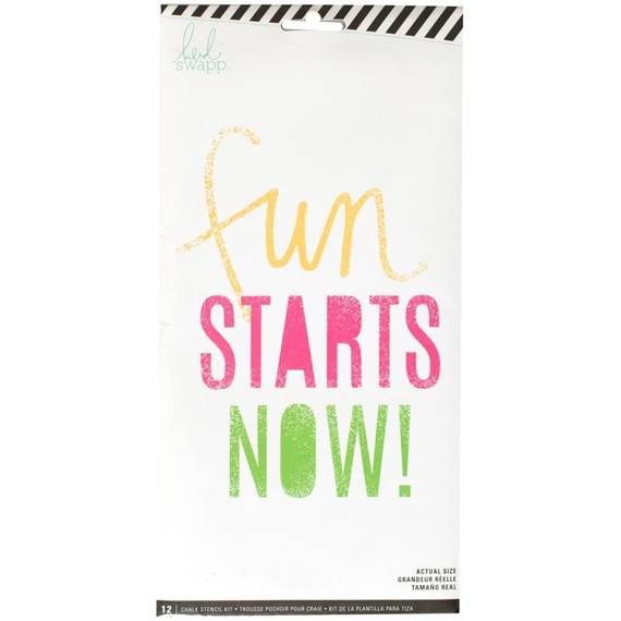 HEIDI SWAPP Masken Mixed Media Schablone STENCIL - Fun Starts Now Satz Untertitel