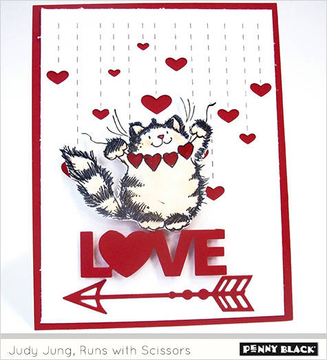 Stanzform Präge Stanzschablone Cutting Die - Penny Black - Herz-Pfeil