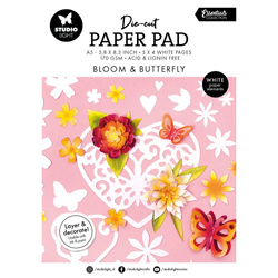 STUDIO LIGHT Scrapbooking-Papier Set A5 mit Elementen - Bloom & Butterfly