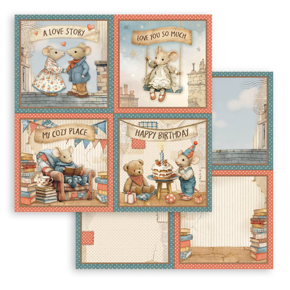 Scrapbooking Papier Set 30x30 - Family - Stamperia