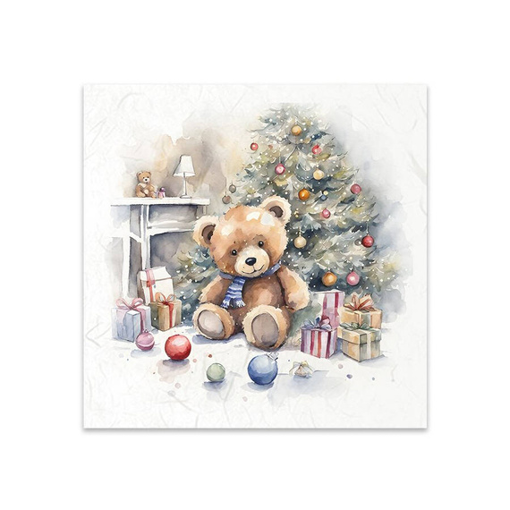 Scrapbooking-Bastelpapier-Set reisfelder - ITD - RSM138 Teddybären unter dem Weihnachtsbaum