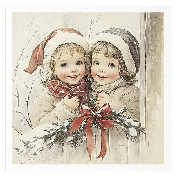 Reispapier-Set - Kinder, Aquarell, Porträt, Retro - RSM200 - Itd Collection
