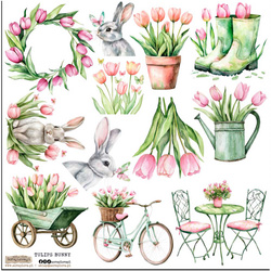 AUFKLEBER ScrapLove Dekor Stickers - Tulips Bunny 1