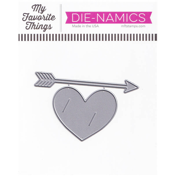 Stanzform Präge Stanzschablone Cutting Die - Die-namics - Straight from the Heart - Von einem Pfeil durchbohrtes Herz