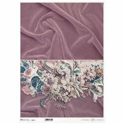 ITD Reispapier Decoupage Bastelpapier A3 Stoff, Blumen R953L