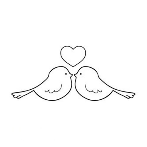 AGATERIA - Transparent Stempel Motivstempel Clear Stamp Birds in Love - Vögel 2 