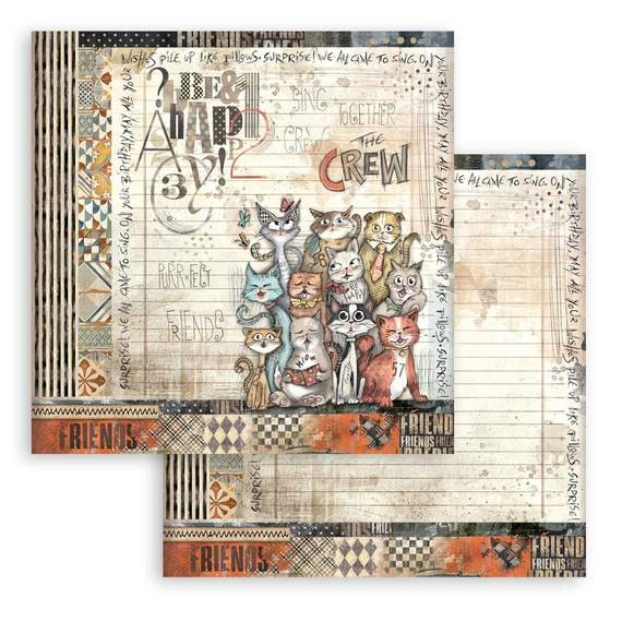 Scrapbooking Papier Set 30x30 - Furry Friends  - Stamperia
