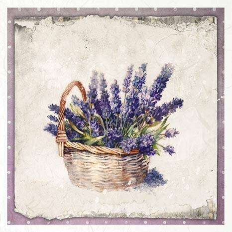 ITD Reispapier Decoupage SET Bastelpapier, Lavendel RSM082