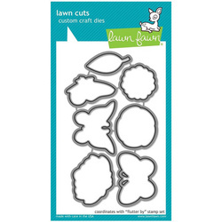 Stanzform Präge Stanzschablone Cutting Die - Lawn Fawn - Flutter By - Schmetterlinge, Blumen