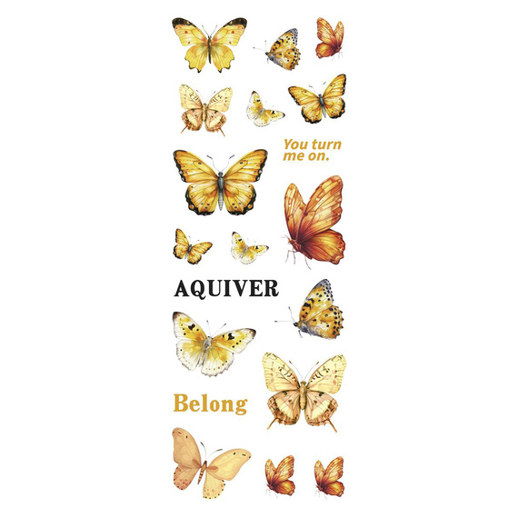 AUFKLEBER folie - Grüne und blaue Schmetterlinge