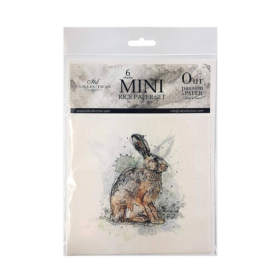 ITD Reispapier Decoupage Bastelpapier, RSM005 Hasen