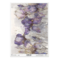 Reispapier für Decoupage A4 - dekorative Muster, Iris - R2703 - Itd Collection 