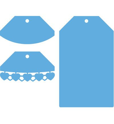 Stanzform Präge Stanzschablone Cutting Die - Marianne Design - Herzanhänger mit Herzen