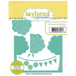 stanzform Präge Stanzschablone Cutting Die - Taylored Expressions - On the Line - Bäume Schnurlaternen