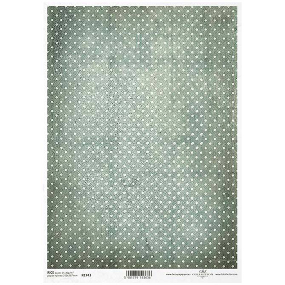 Reispapier für Decoupage in Punkten ITD-R1743 - A4