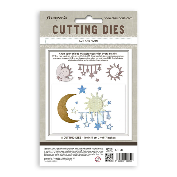 STUDIOLIGHT - Stanzform Präge Stanzschablone Cutting Die - Sun and Moon - Sonne und Mond