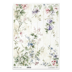 Reispapier Decoupage Bastelpapier für Decoupage A3 ITD 1435L floraler Hintergrund