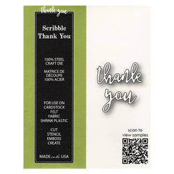Stanzform Präge Stanzschablone Cutting Die - Poppystamps - Scribble Thank You