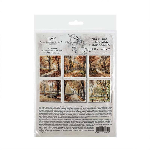 Reispapier-Set - ITD RSM102 Herbstansichten, Herbst, Park