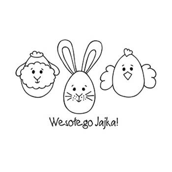 AGATERIA - Transparent Stempel Motivstempel Clear Stamp - Animal Easter eggs ,Tierische Ostereier - Set
