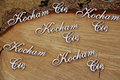 SCRAPINIEC Dekorpappe Die Cut Chipboard Dekoration Ornament, Kocham Cię 5182