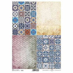 ITD Reispapier Decoupage Bastelpapier Softpapier Serviettentechnik, Mosaik R1392
