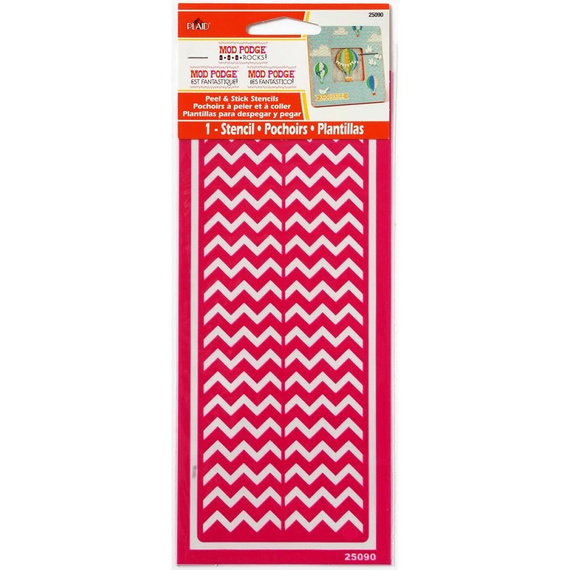 MOD PODGE  Mixed Media Schablone STENCIL - Chevron - Zickzack