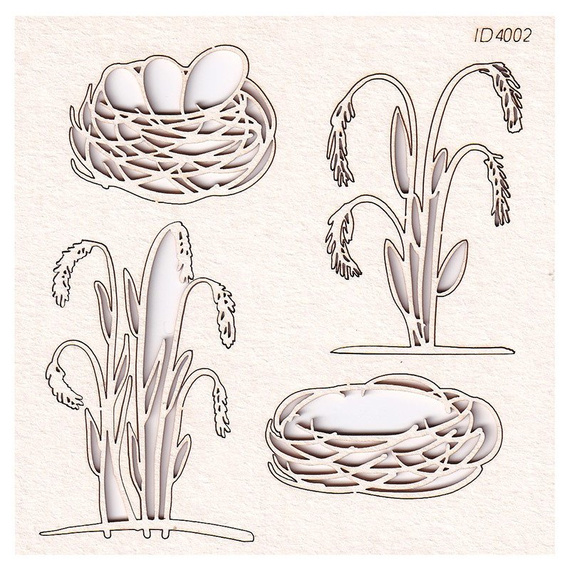 Dekorpappe Die Cut Chipboard Spring Prodigy - Gras'n'Nest SCRAPINIEC