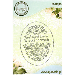 AGATERIA - Transparent Stempel Motivstempel Clear Stamp - Radosnych świąt Wielkanocnych Untertitel PL Eierdekor